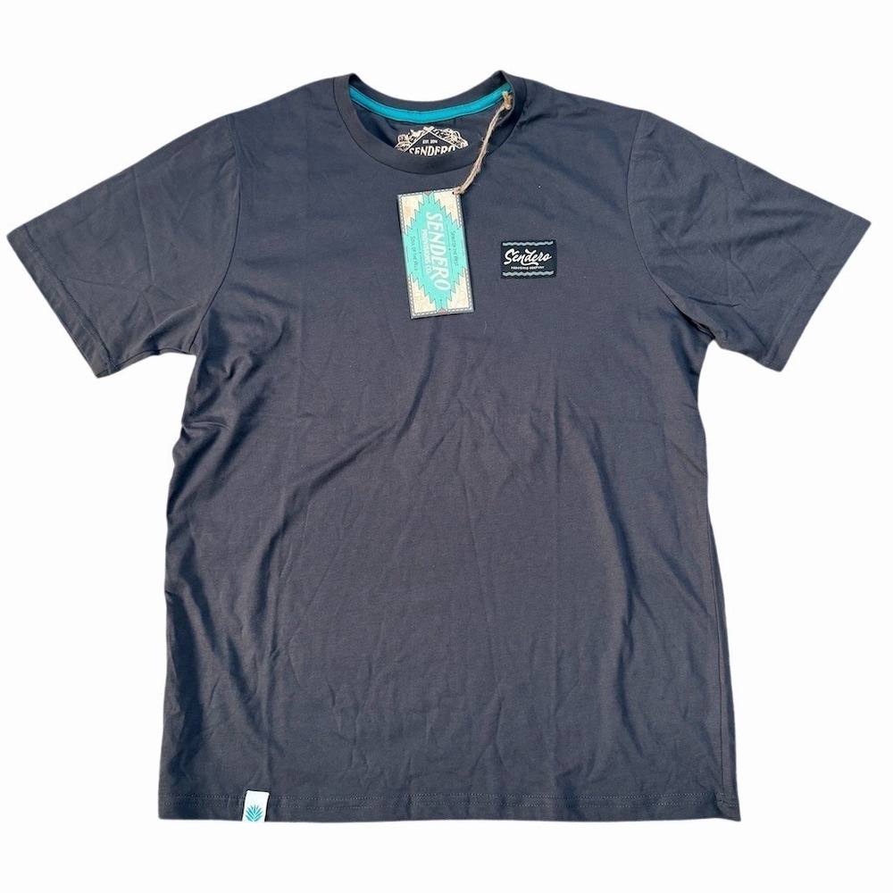 Sendero Provisions Co. T-Shirt Mens S Navy Graphic Logo‎ Patch Back Print